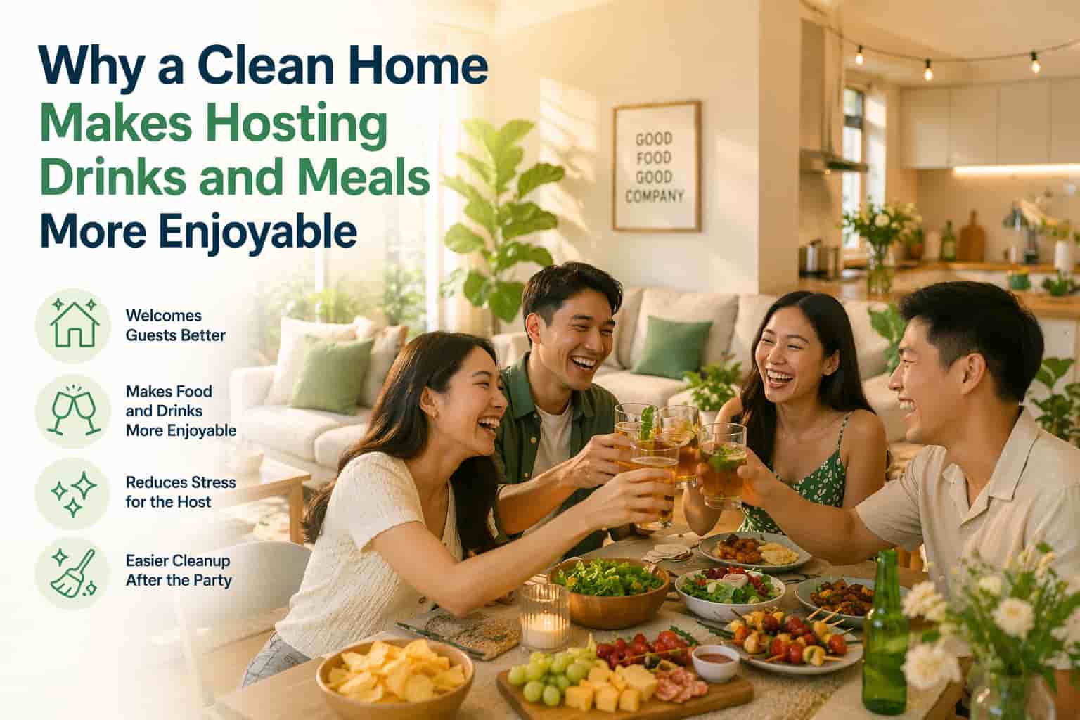You are currently viewing Why a Clean Home Makes Hosting Drinks and Meals More Enjoyable